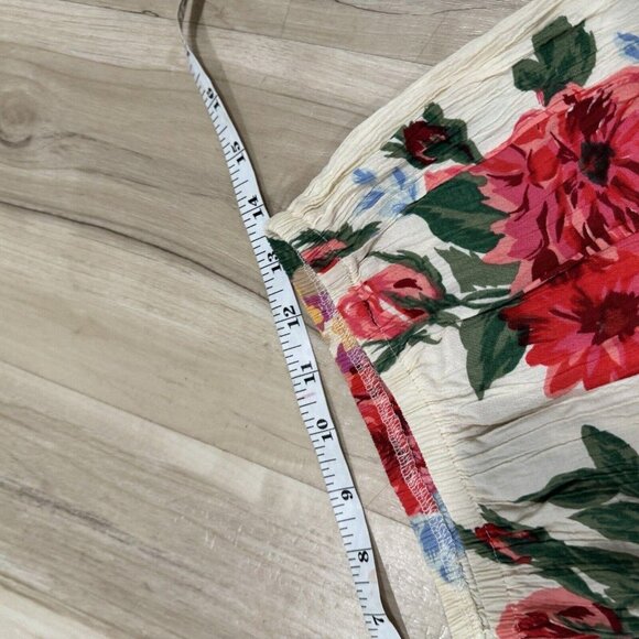 Anthropologie Otis & Maclain Size S Floral Boho‎ Small Pink Red Flowers Skirt - Picture 2 of 7